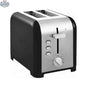 Kenmore 2-slice toaster with 9 adjustable browning controls, black finish, and modern design.