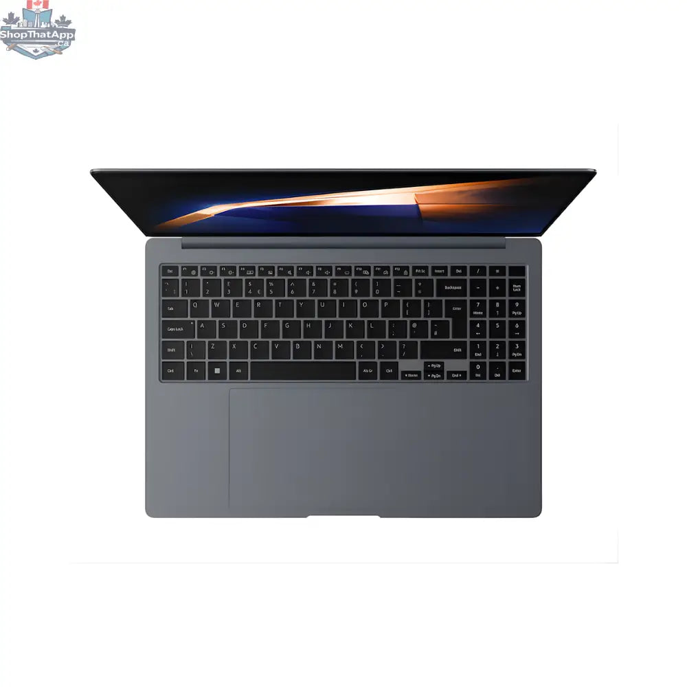Samsung Galaxy Book4 Pro 16-inch touchscreen AMOLED laptop, sleek design with keyboard and display visible in the image.