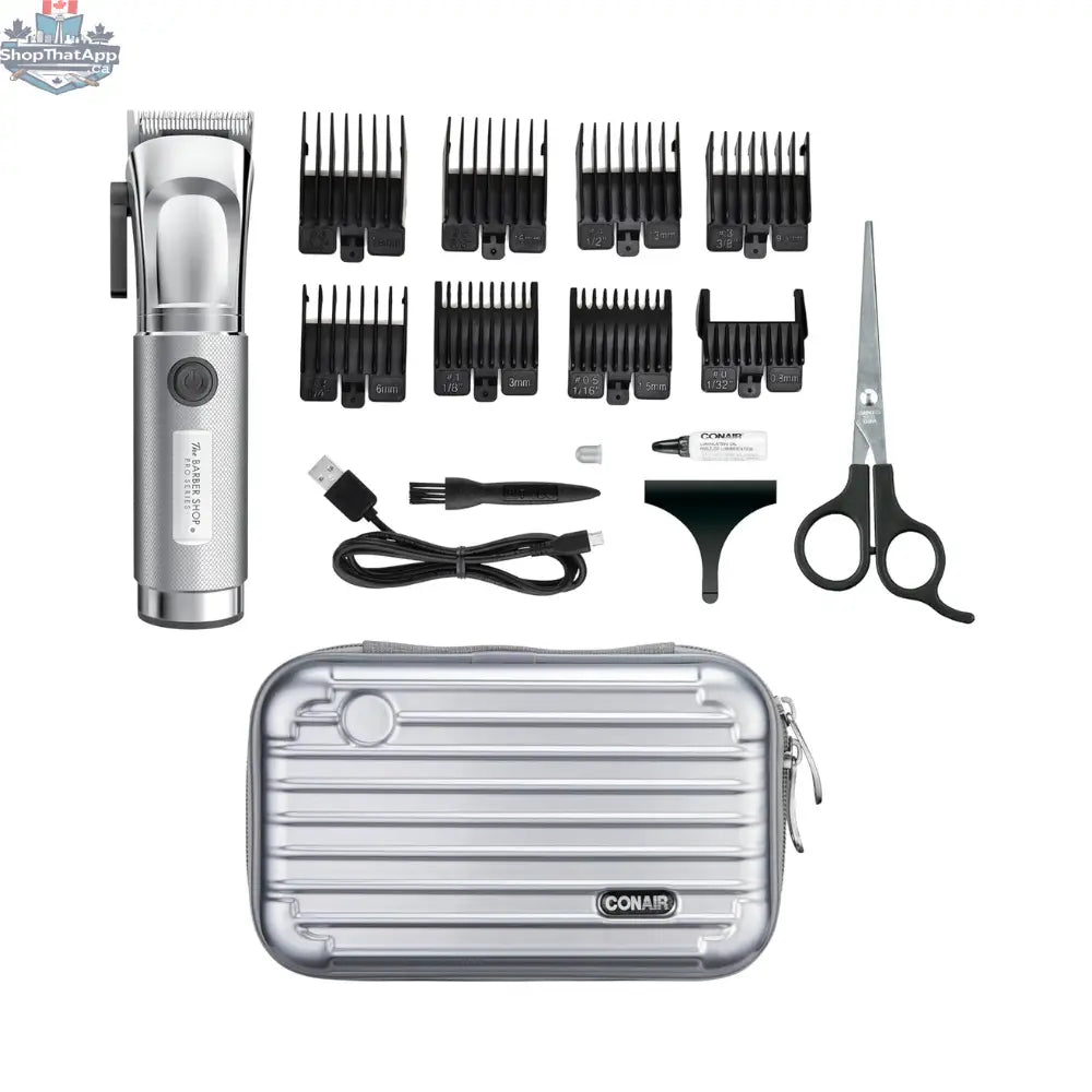 Conair lithium-ion HC6500C hair trimmer with metal haircutting kit, professional personal grooming and hair cutting tools