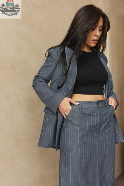 Long Slit Blazer - Shopthatapp.ca