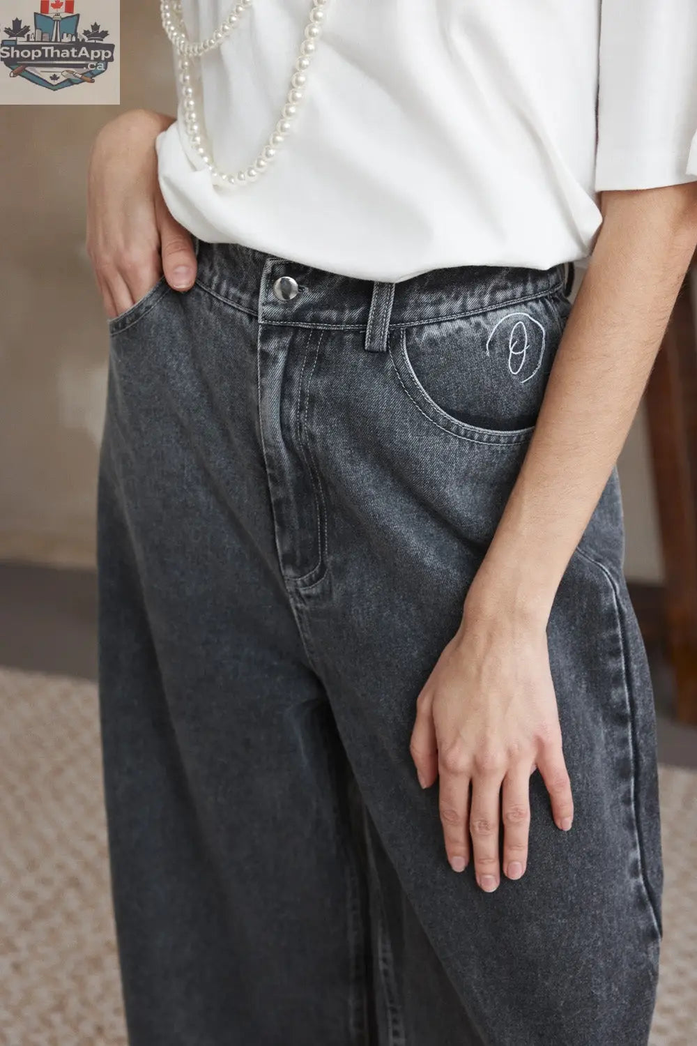 Wide Leg Jeans - Shopthatapp.ca