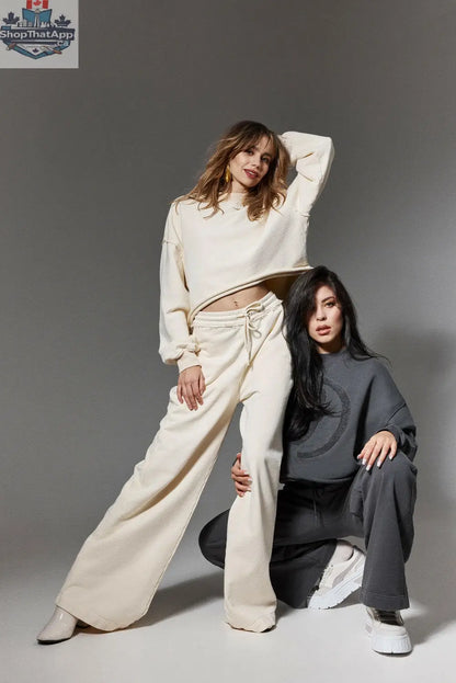 Terry Wide-Leg Pants - Shopthatapp.ca