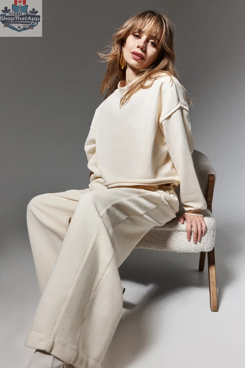 Terry Wide-Leg Pants - Shopthatapp.ca