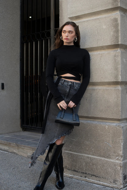 Long Sleeve Wrap Top - Shopthatapp.ca