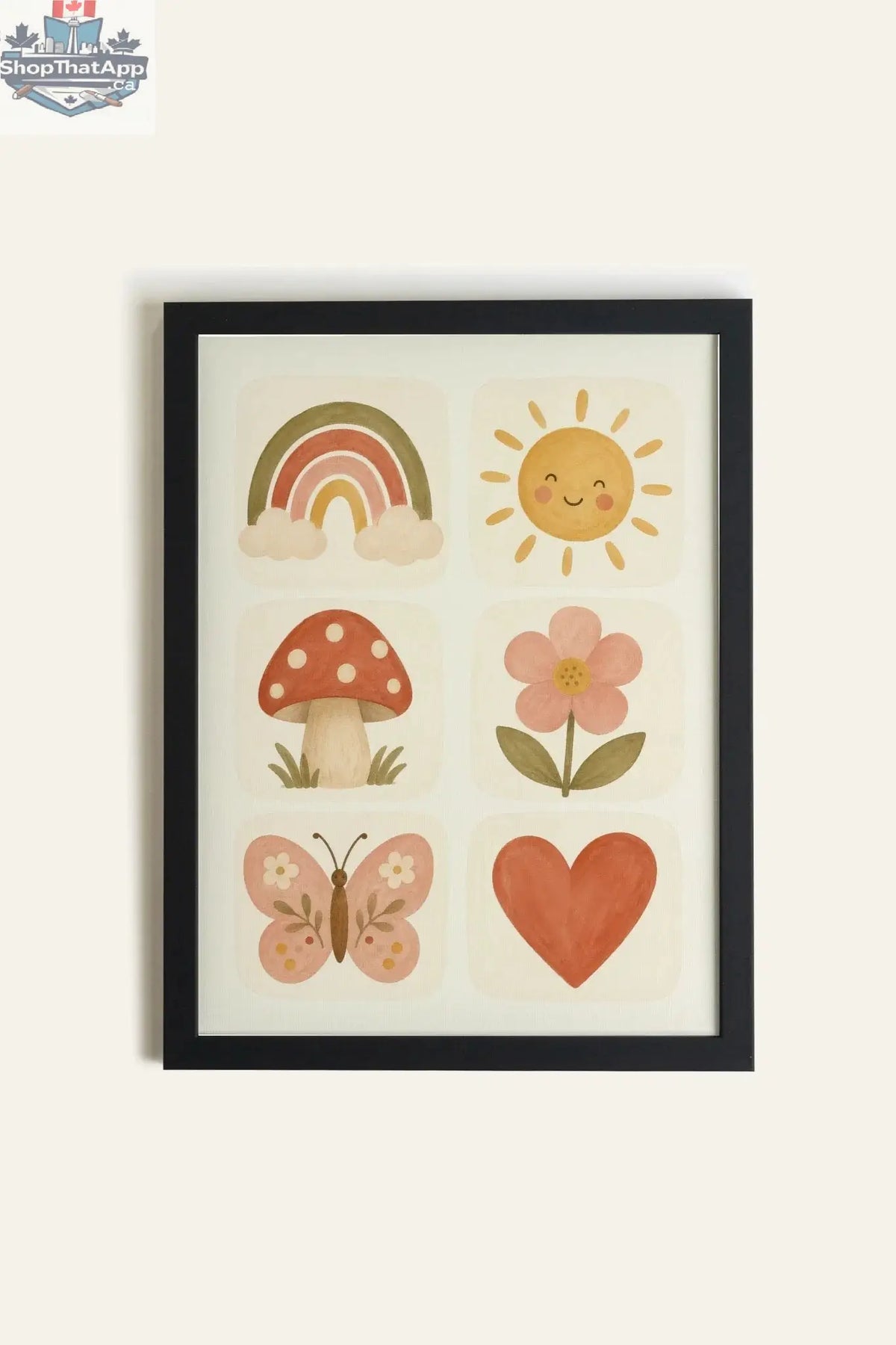 MNI MERVEILLES œuvre encadrée sur toile rigide noir (collective) - Shopthatapp.ca