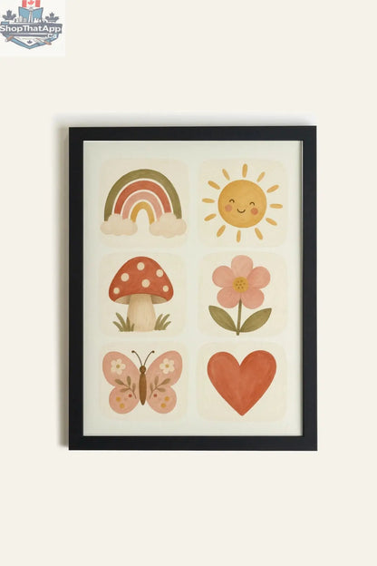 MNI MERVEILLES œuvre encadrée sur toile rigide noir (collective) - Shopthatapp.ca