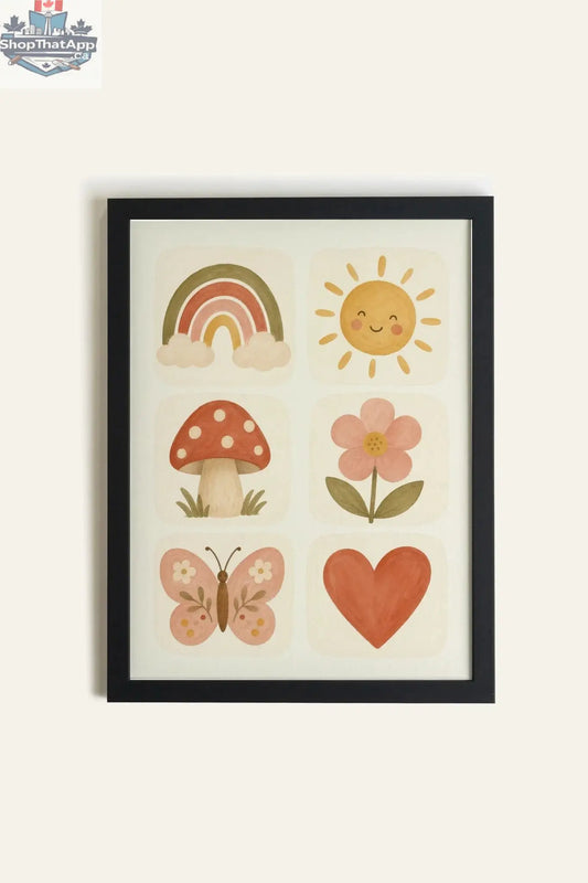 MNI MERVEILLES œuvre encadrée sur toile rigide noir (collective) - Shopthatapp.ca