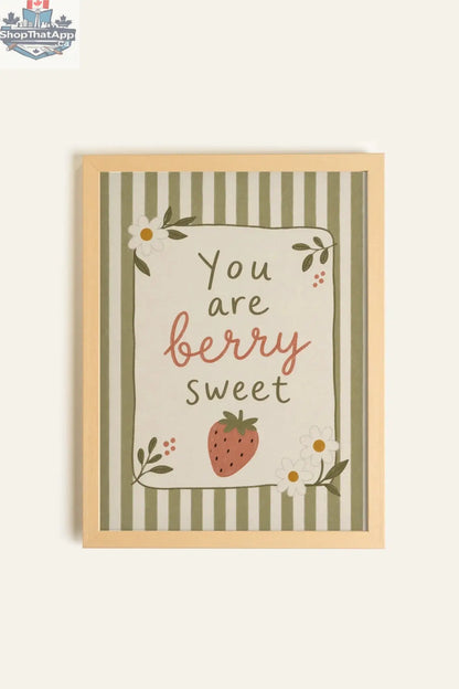 Berry Sweet Wall Art - Oeuvre sur toile rigide, encadré Naturel Clair (collective) - Shopthatapp.ca