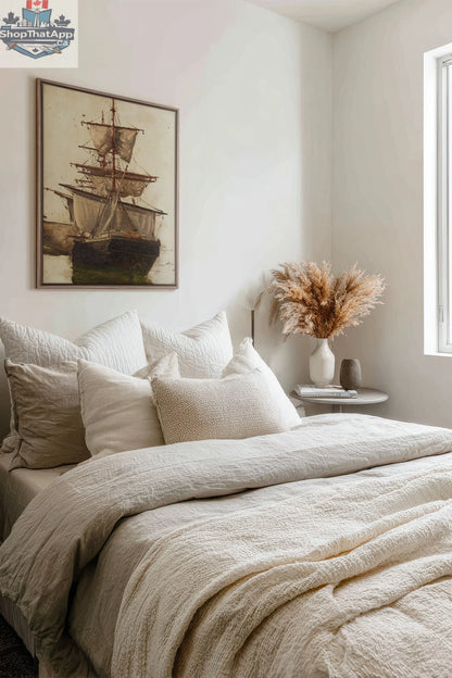 BRISE ANTIQUE Peinture sur Toile Étirée - Oeuvre d'Art Élégante - Shopthatapp.ca