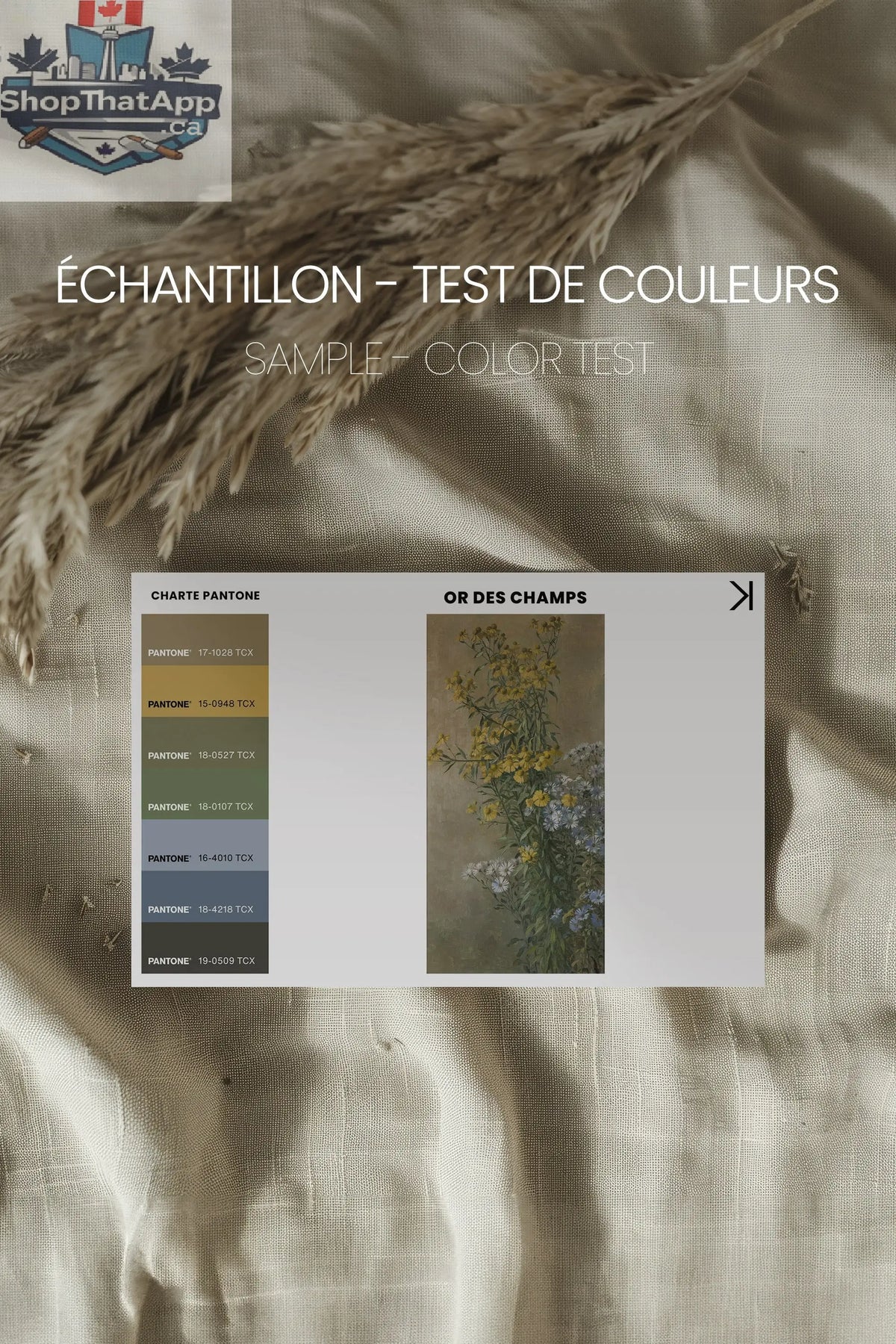 OR DES CHAMPS Art sur Toile Étirée - Élégante Décoration pour Votre Espace - Shopthatapp.ca