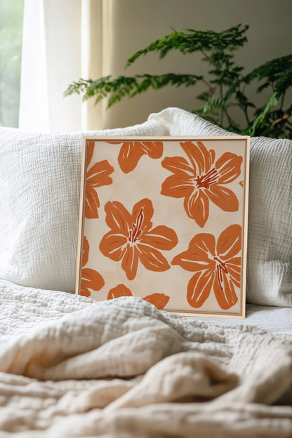 RAYON FLORAL - Oeuvre sur toile étirée pour une décoration intérieure contemporain - Shopthatapp.ca