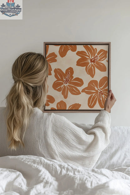 RAYON FLORAL - Oeuvre sur toile étirée pour une décoration intérieure contemporain - Shopthatapp.ca