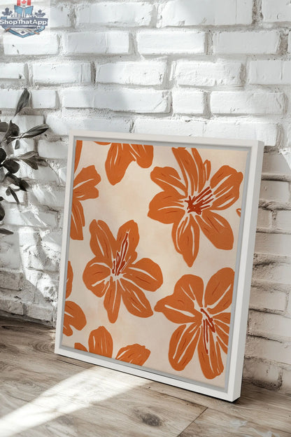 RAYON FLORAL - Oeuvre sur toile étirée pour une décoration intérieure contemporain - Shopthatapp.ca
