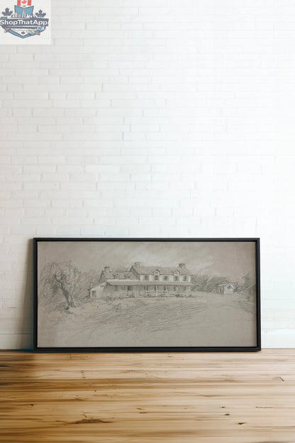 SHADOWED HOUSE Art Print | Oeuvre sur toile étirée - Shopthatapp.ca