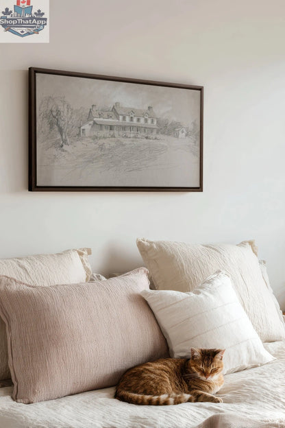 SHADOWED HOUSE Art Print | Oeuvre sur toile étirée - Shopthatapp.ca