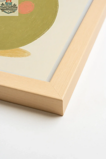 COEUR DE POIRE encadré - Oeuvre sur toile rigide avec cadre Naturel Clair (collective) - Shopthatapp.ca