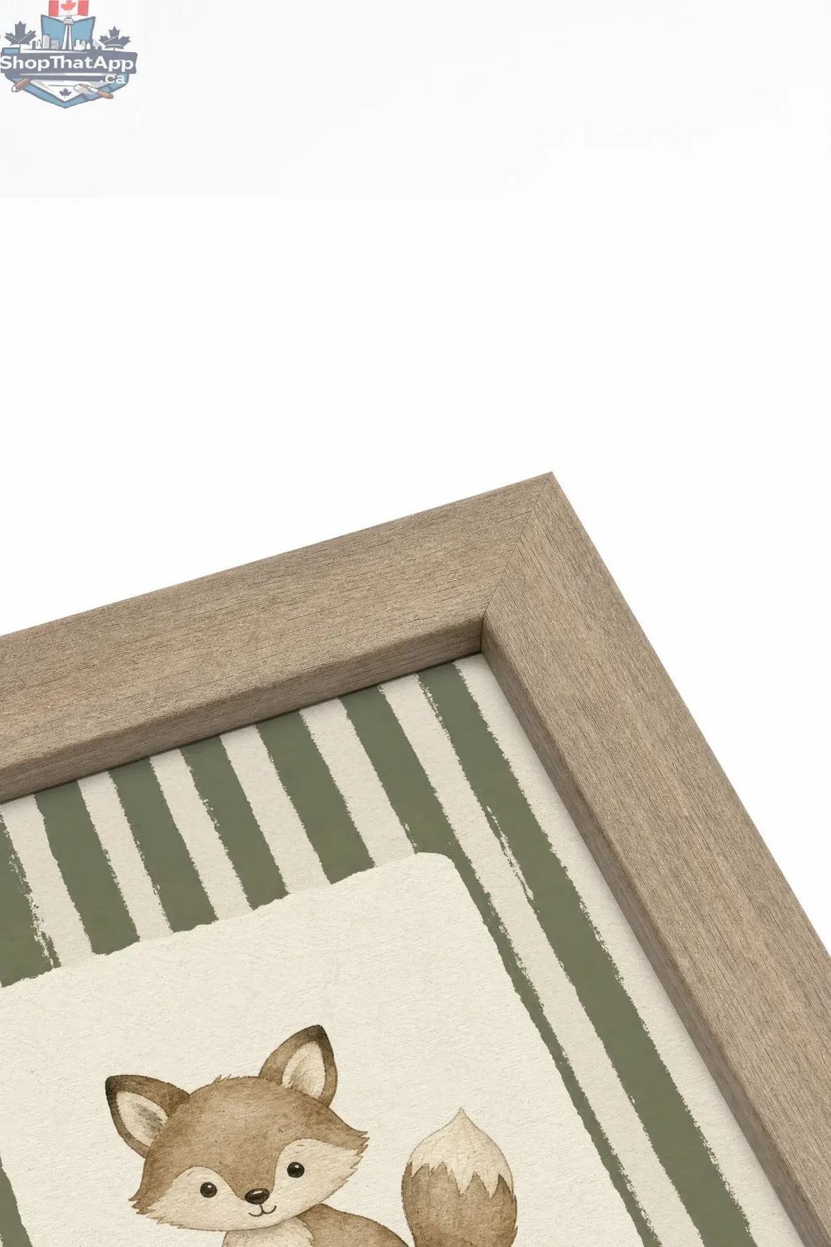 COMPAGNON DES BOIS - Oeuvre sur toile encadrée en rigide avec cadre brun chêne (collective) - Shopthatapp.ca
