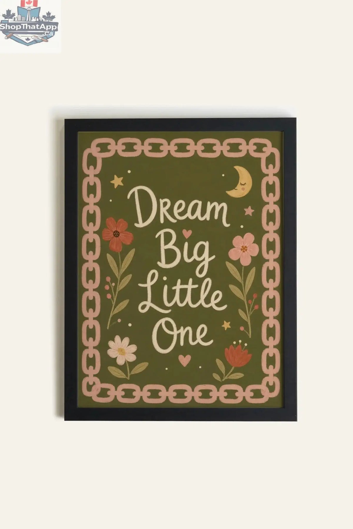 DREAM BIG Canvas Art - Oeuvre sur toile rigide, encadré Noir (collective) - Shopthatapp.ca