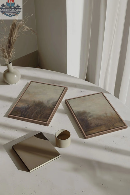 SILENT SEASON DUO: Saison Silencieuse Duo Tableaux sur Toile Étirée - Shopthatapp.ca
