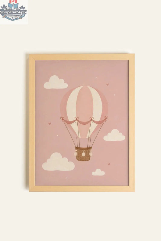 ENVOL ROSÉ Artwork - Encadré Naturel Clair Oeuvre sur Toile Rigide (Collective) | Élevez Votre Décor - Shopthatapp.ca