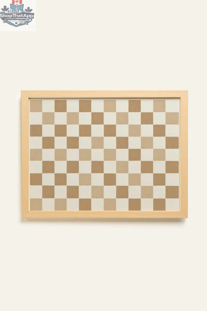 Sandy Squares Artwork - Oeuvre sur toile rigide, encadré Naturel Clair (collective) - Shopthatapp.ca
