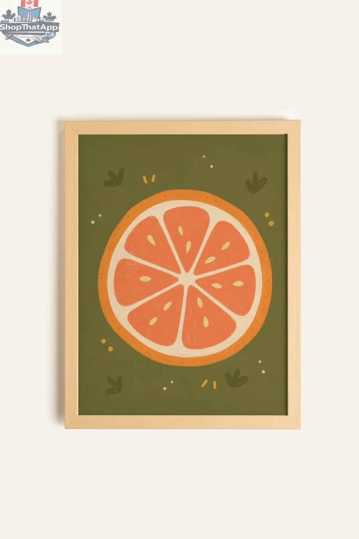 Tranche de Soleil Art - Oeuvre sur Toile Rigide, Encadré Naturel Clair (Collective) - Shopthatapp.ca