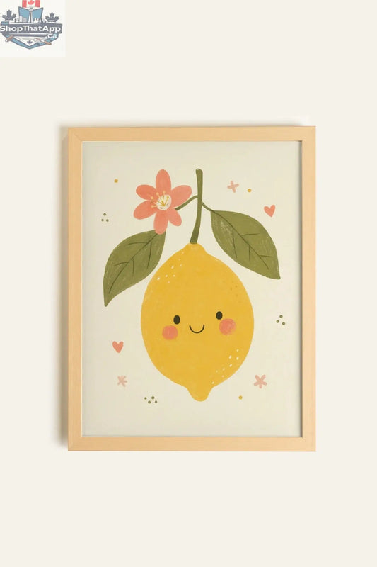 ZESTE D'AMOUR Tableau Encadré sur Toile Rigide en Naturel Clair (Collective) - Shopthatapp.ca