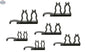 Six Olsa Tools Canada ratchet extension holder clips for aluminum socket organizers, designed to secure and organize tools efficiently.