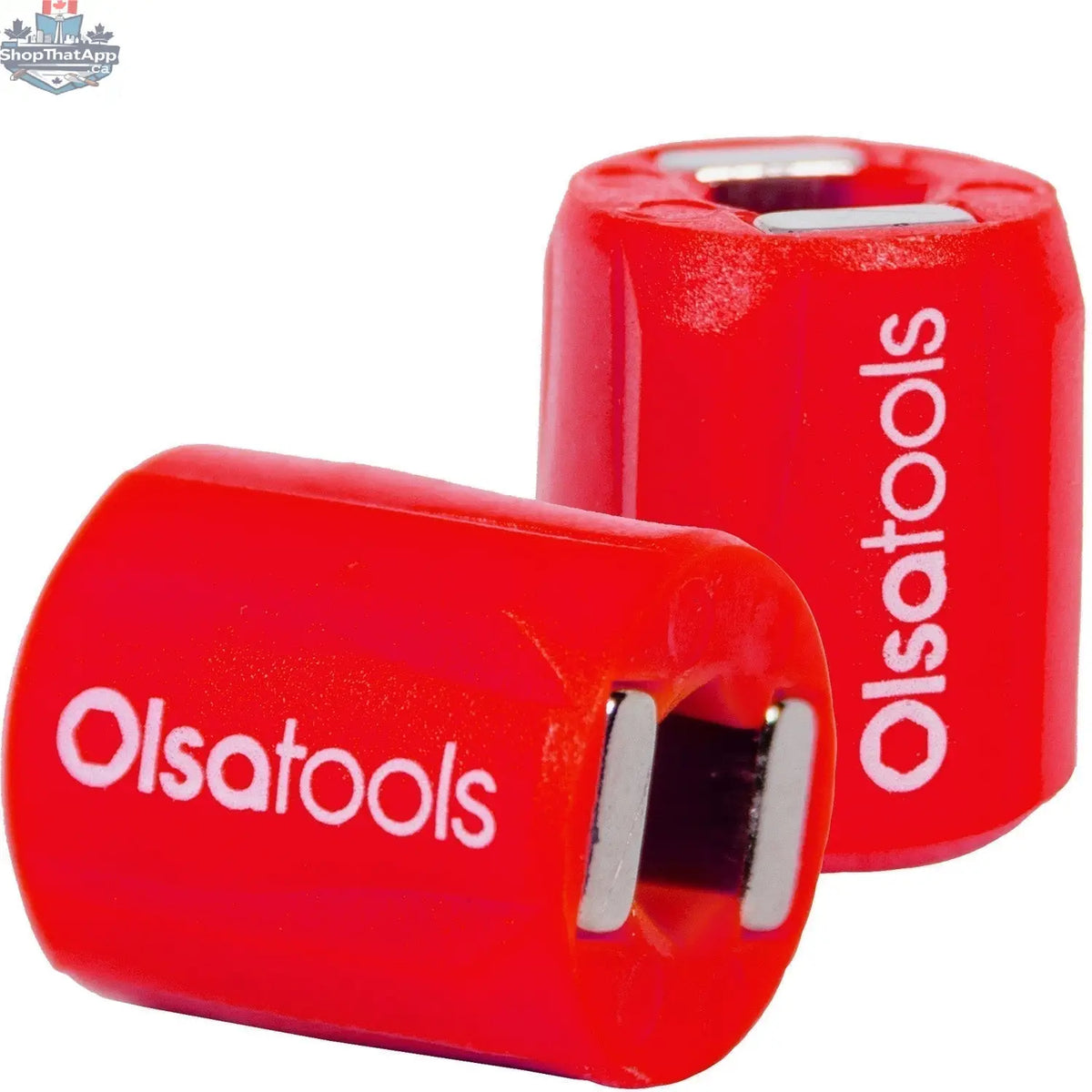Olsa Tools Canada magnetizer and demagnetizer tool with ring and screwdriver bit holder, used for magnetic tool enhancement.
