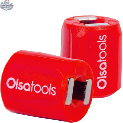 Olsa Tools Canada magnetizer and demagnetizer tool with ring and screwdriver bit holder, used for magnetic tool enhancement.