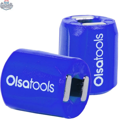 Olsa Tools Canada magnetizer and demagnetizer tool with ring and screwdriver bit holder for enhancing drill bit performance