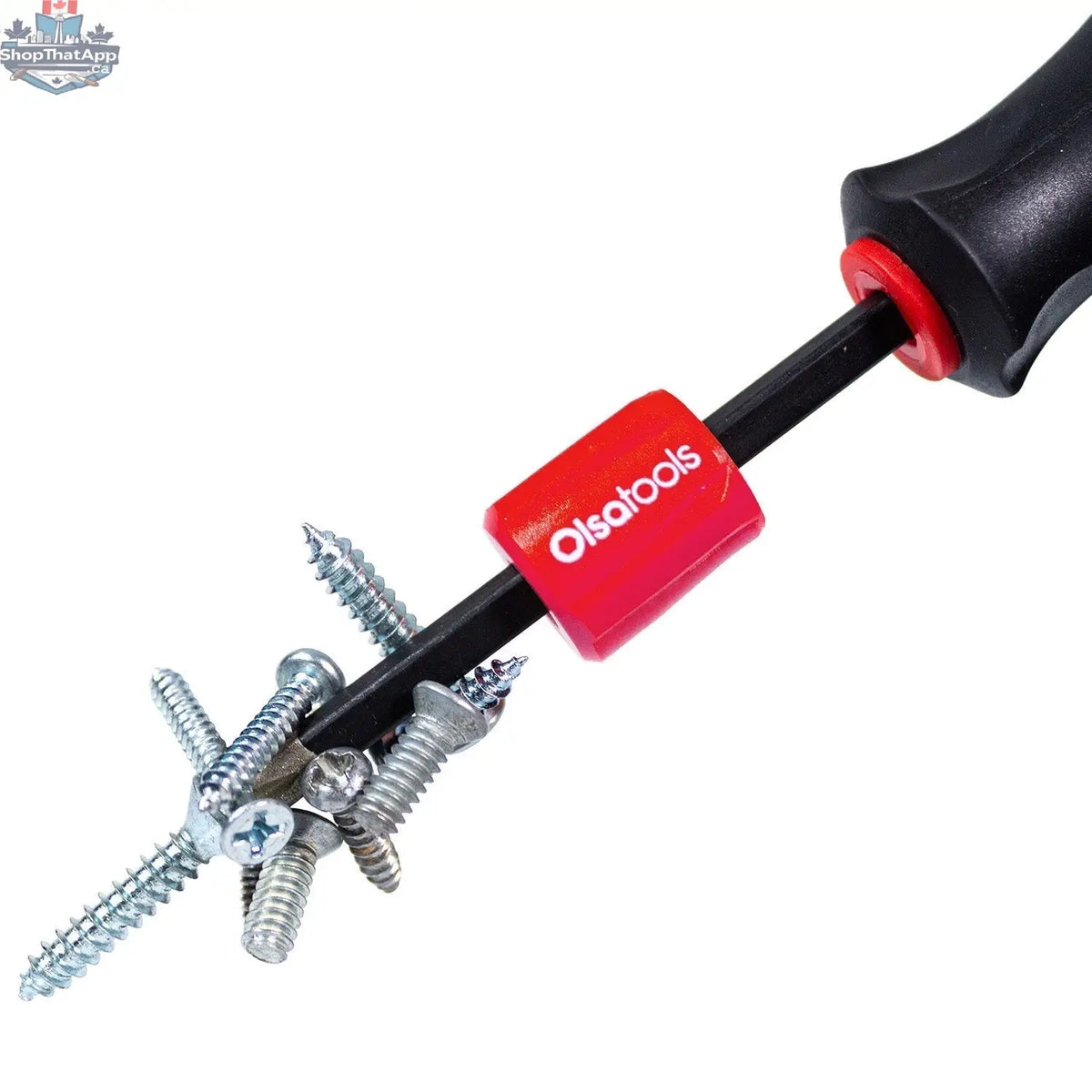Olsa Tools Canada magnetizer and demagnetizer tool with ring and screwdriver bit holder for enhanced performance.