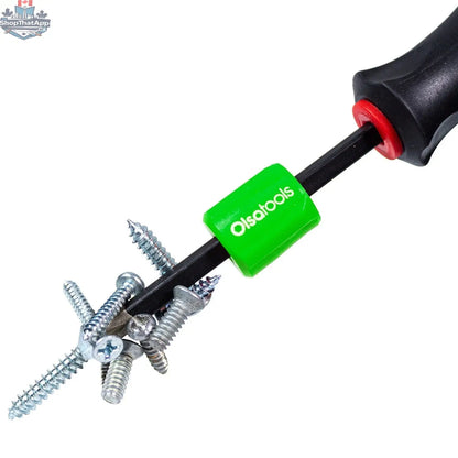 Olsa Tools Canada magnetizer and demagnetizer tool with ring and screwdriver bit holder, used for enhancing magnetic performance.