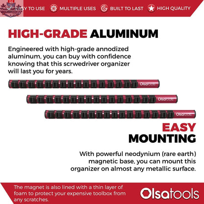 Magnetic Screwdriver Organizer - Efficient Magnetic Screwdriver Holder for Easy Tool Access - Shopthatapp.ca