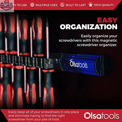Magnetic Screwdriver Organizer - Efficient Magnetic Screwdriver Holder for Easy Tool Access - Shopthatapp.ca