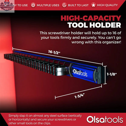 Magnetic Screwdriver Organizer - Efficient Magnetic Screwdriver Holder for Easy Tool Access - Shopthatapp.ca