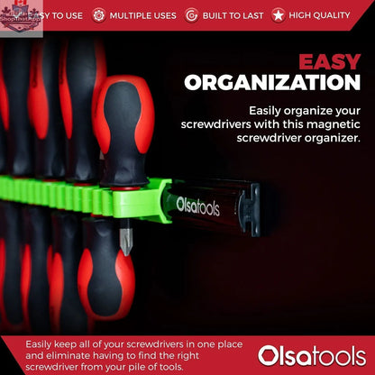 Magnetic Screwdriver Organizer - Efficient Magnetic Screwdriver Holder for Easy Tool Access - Shopthatapp.ca