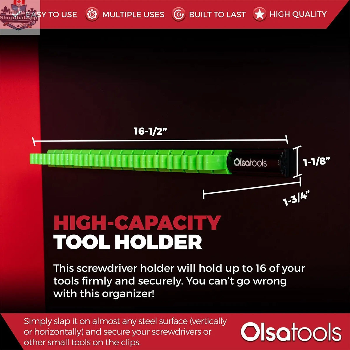 Magnetic Screwdriver Organizer - Efficient Magnetic Screwdriver Holder for Easy Tool Access - Shopthatapp.ca