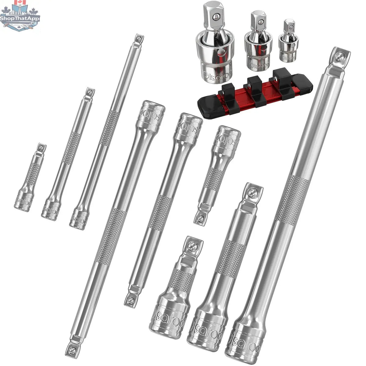 3pc Universal Joint Socket Adapter Set for 1/2", 3/8", and 1/4" Drive - Shopthatapp.ca