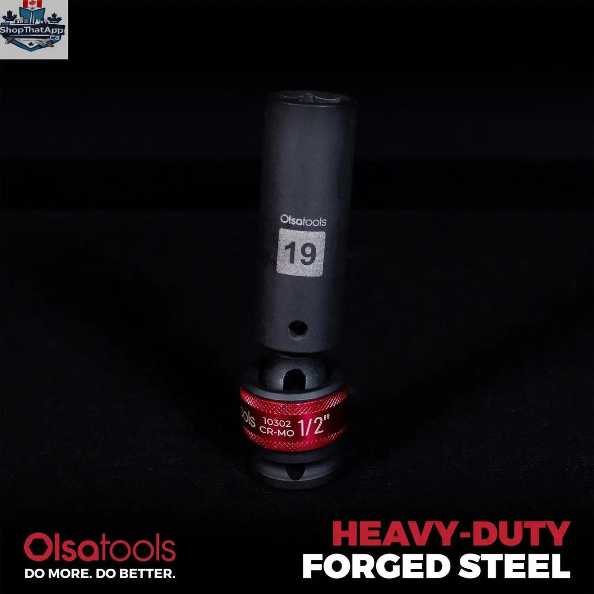 3pc Universal Joint Socket Adapter Set for 1/2", 3/8", and 1/4" Drive - Shopthatapp.ca
