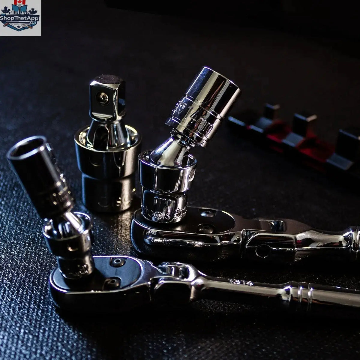 3pc Universal Joint Socket Adapter Set for 1/2", 3/8", and 1/4" Drive - Shopthatapp.ca