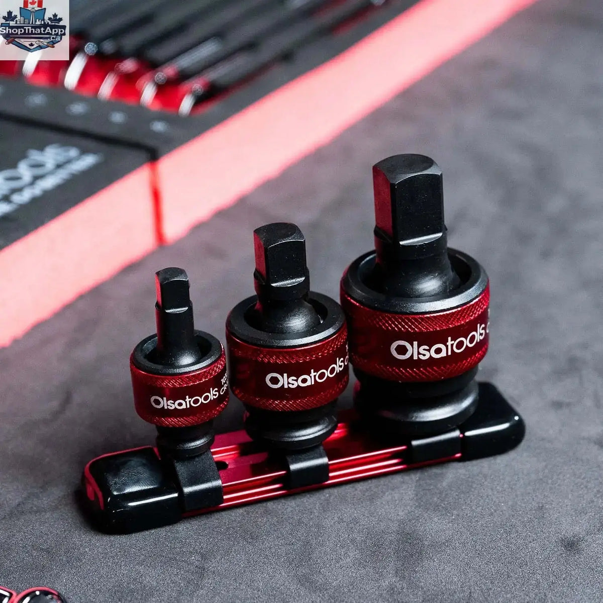 3pc Universal Joint Socket Adapter Set for 1/2", 3/8", and 1/4" Drive - Shopthatapp.ca