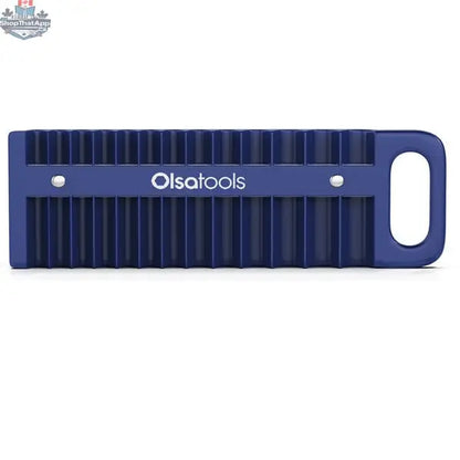 Olsa Tools Canada magnetic socket organizer tray holding various socket sizes for easy tool management and storage.