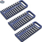 Olsa Tools Canada magnetic socket organizer tray with labeled slots for easy tool management and secure socket storage.