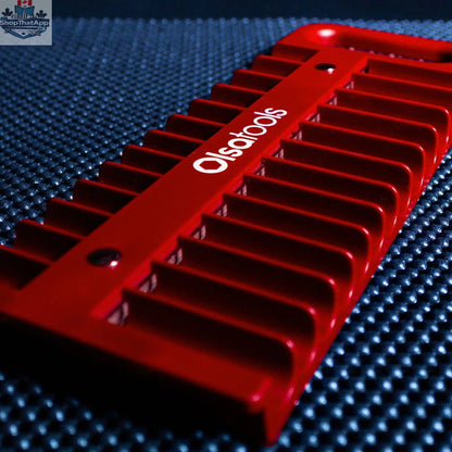 Olsa Tools Canada magnetic socket organizer tray holding various socket sizes for easy tool management and efficient workspace organization.