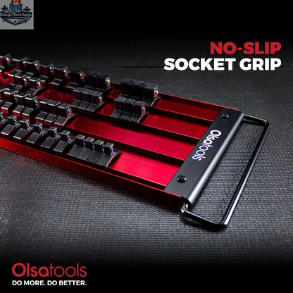 90-Slot Aluminum Socket Tray for Organized Portable Tool Storage - Shopthatapp.ca