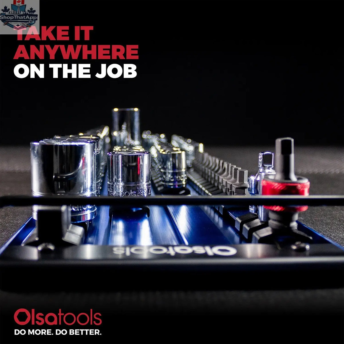 90-Slot Aluminum Socket Tray for Organized Portable Tool Storage - Shopthatapp.ca