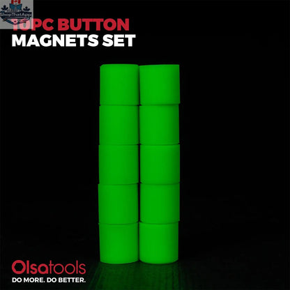 Magnetic Silicone Buttons 10pc Set - Strong Non-Scratch Magnets - Shopthatapp.ca