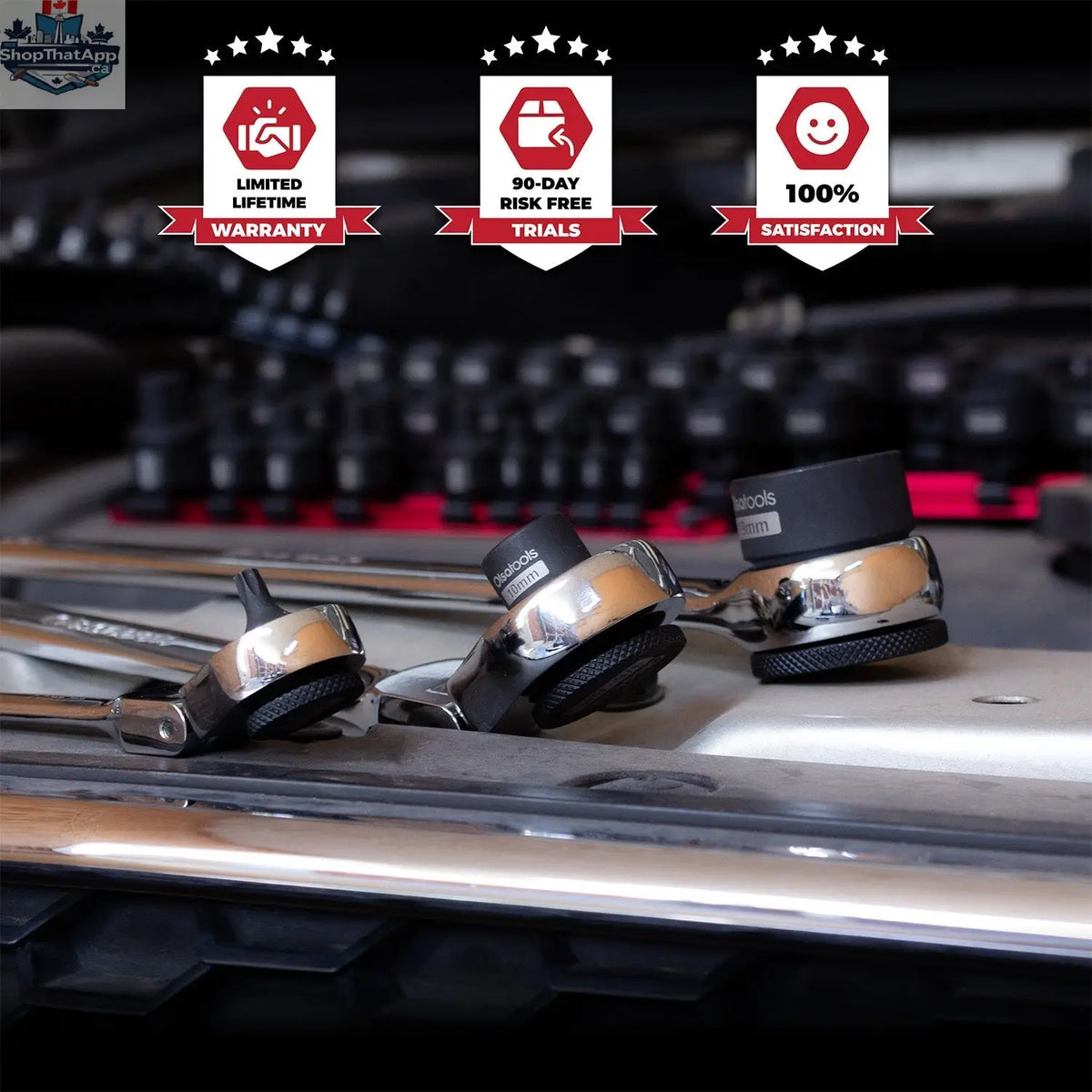 3pc Stubby Impact Sockets Clips for Secure Bit Storage - Shopthatapp.ca