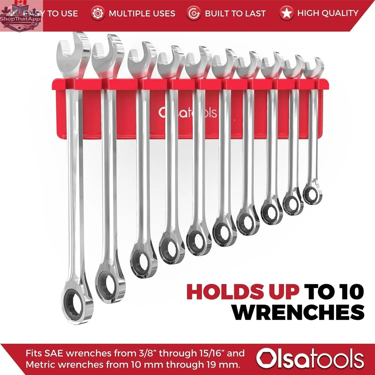 Magnetic Tool Organizer - Durable Magnetic Wrench Holder for Efficient Workspace Management - Shopthatapp.ca